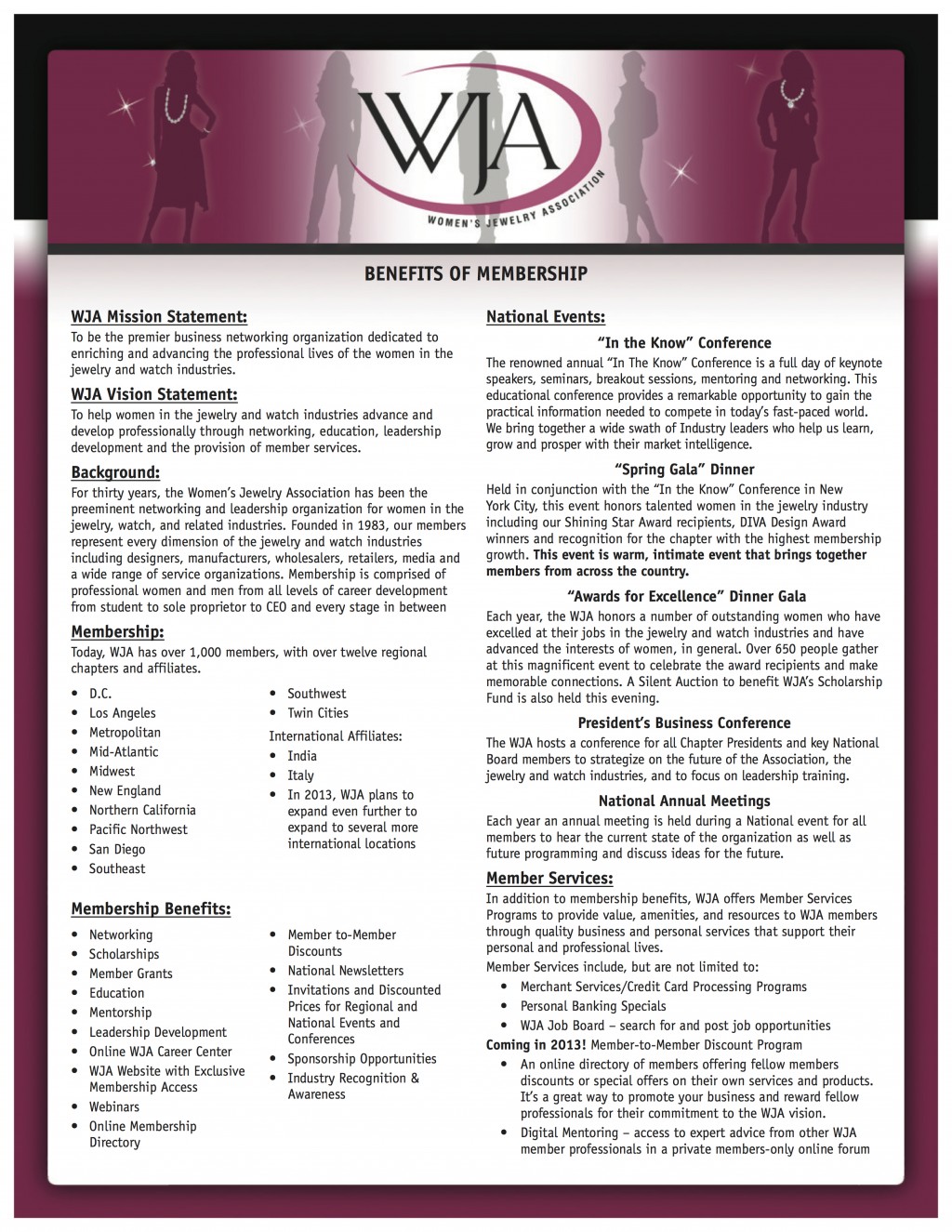 Member Benefits for the Women's Jewelry Association
