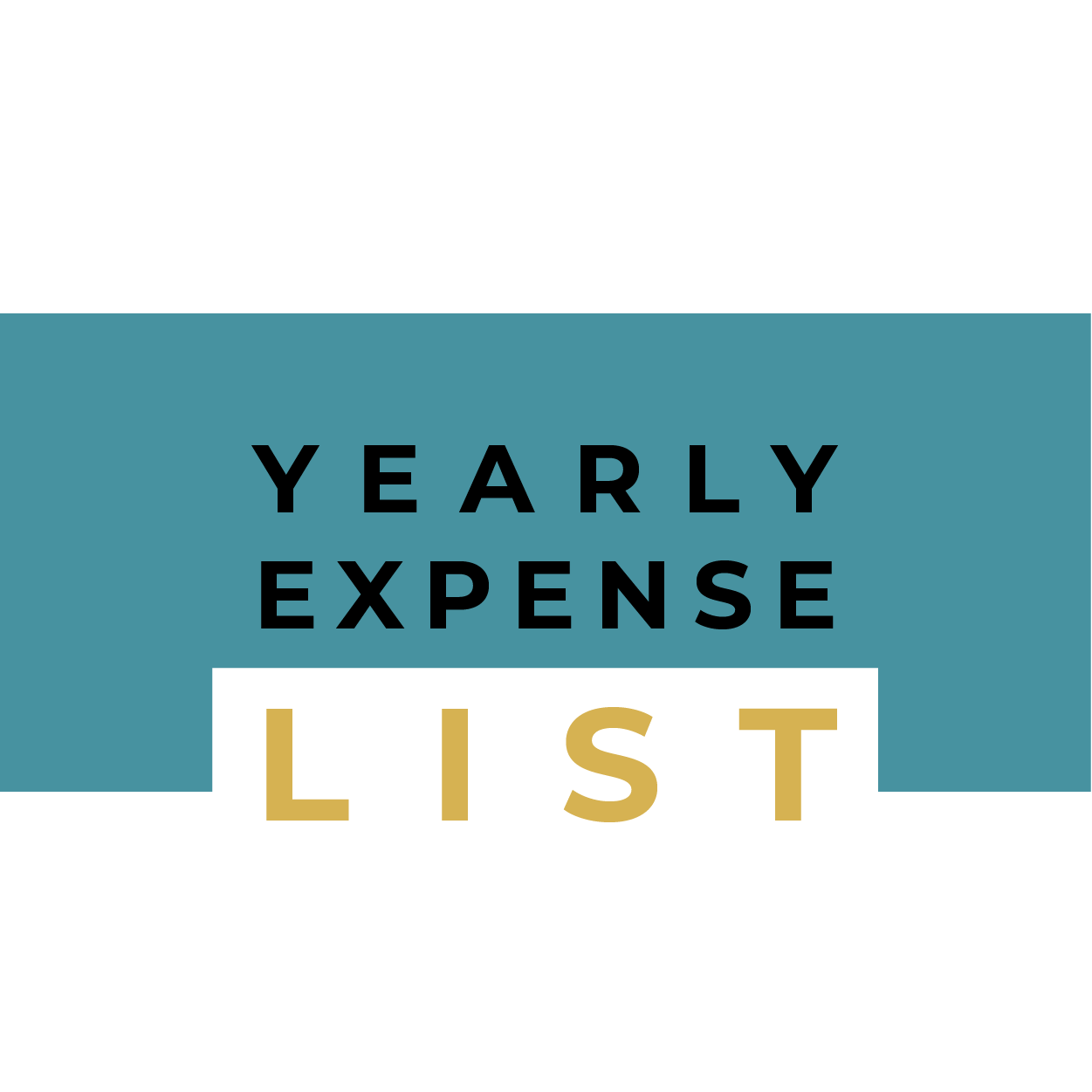 Yearly Expense List